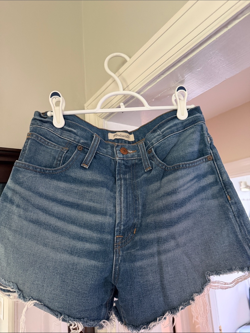 Madewell The Perfect Jean Short in Medium Blue Wash